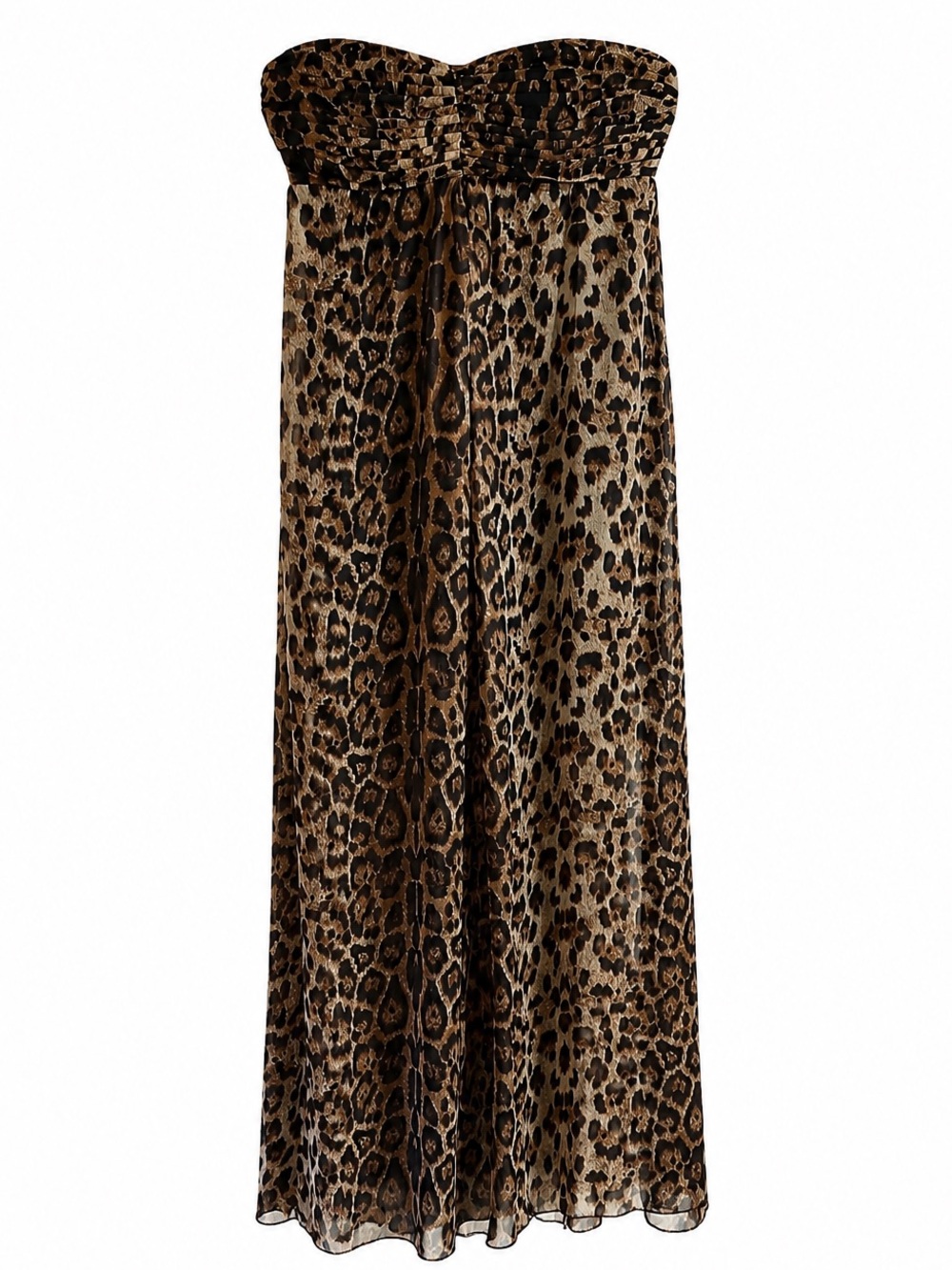 SANS SOUCI Leopard Print Maxi Skirt - Brown and Black